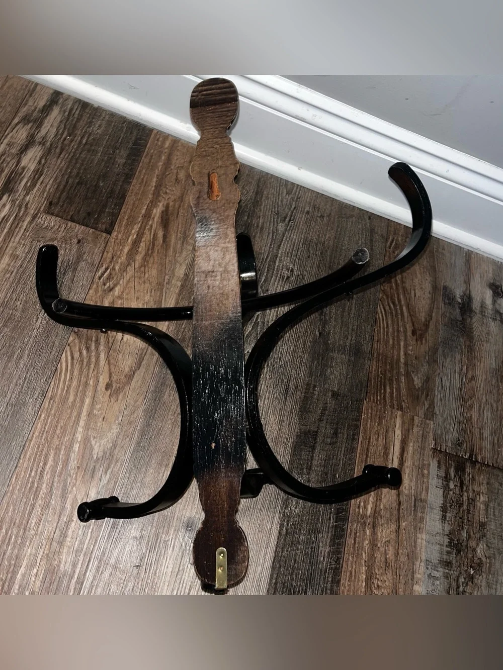 Vintage Thonet Style Bentwood Wall Mount Victorian Coat Hat Hanger Holder Rack